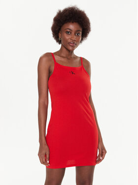 Calvin Klein Swimwear Calvin Klein Swimwear Ежедневна рокля KW0KW02093 Червен Slim Fit