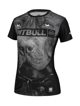PITBULL PITBULL Koszulka techniczna Koszulka damska Mesh Performance Pro plus Born In 1989 S Czarny Regular Fit