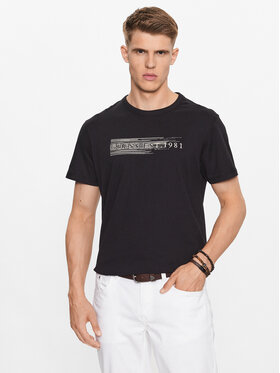 Guess Guess Tričko M3YI89 K8FQ4 Čierna Regular Fit