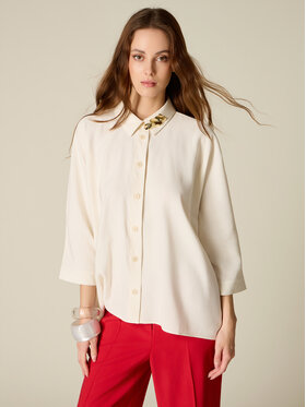 Oltre Oltre Koszula 5000J000817N021 Biały Regular Fit