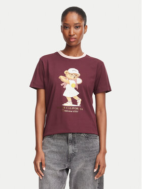 Guess Guess T-Shirt V6BI14 K6742 Μπορντό Regular Fit