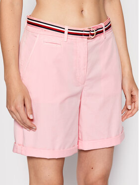 Tommy Hilfiger Tommy Hilfiger Шорти от плат WW0WW30482 Розов Regular Fit