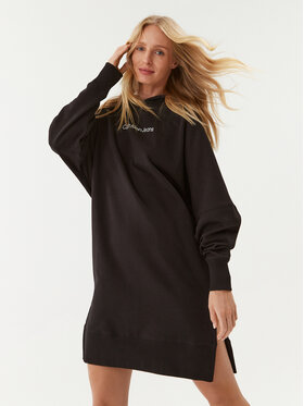 Calvin Klein Jeans Calvin Klein Jeans Плетена рокля J20J220360 Черен Relaxed Fit