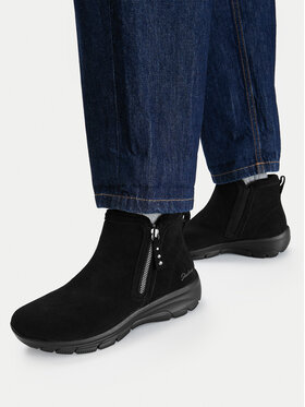 Skechers Skechers Īsie zābaki Easy Going - Urban Zip 168188/BBK Melns