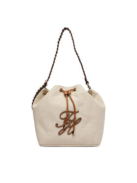 Tommy Hilfiger Tommy Hilfiger Handtasche Th Elev Summer Bucket Canvas AW0AW18631 Beige