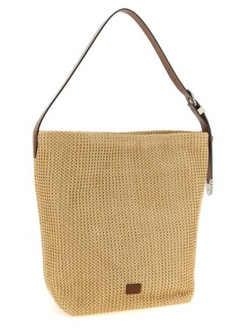 PINKO PINKO Torebka Beige Cowhide Shoulder Beżowy
