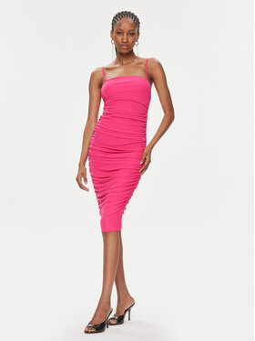 Pinko Pinko Koktejlové šaty Forza 101960 A17I Ružová Slim Fit