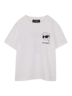 Karl Lagerfeld Kids Karl Lagerfeld Kids T-särk Z31103 D Valge Regular Fit