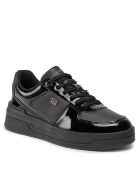 Tommy Hilfiger Tommy Hilfiger Сникърси Womens Basket Patent FW0FW07866 Черен