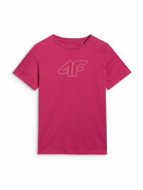 4F 4F T-Shirt BASIC+ Różowy Regular Fit
