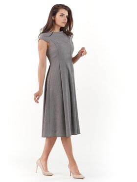 Awama Awama Sukienka letnia A222 Kolorowy Basic Fit