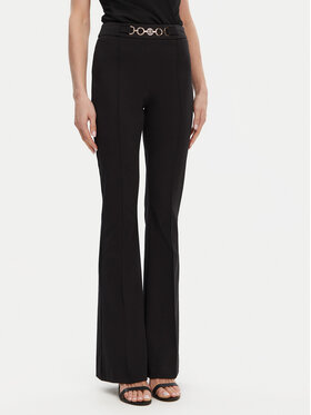 Fracomina Fracomina Kalhoty z materiálu FR25SVA006W51501 Černá Flare Fit