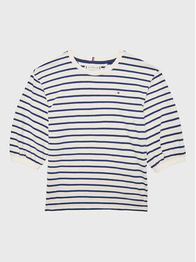 Tommy Hilfiger Tommy Hilfiger T-Shirt KG0KG07055 D Biały Regular Fit