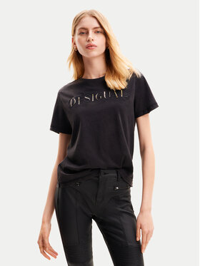 Desigual Desigual T-Shirt Dublin 24SWTK58 Czarny Regular Fit