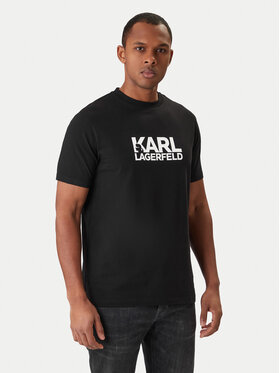 KARL LAGERFELD KARL LAGERFELD Póló 755780 561235 Fekete Regular Fit