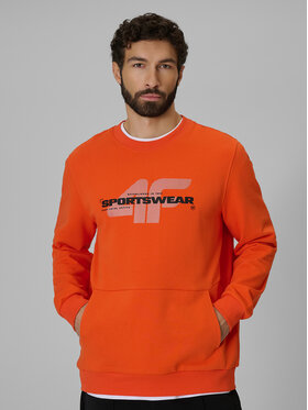 4F 4F Bluza SPORTS CLUB Pomarańczowy Regular Fit