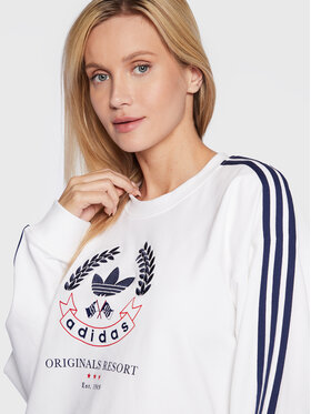 Adidas Majica Dugih Rukava Graphic HL6558 Bijela Loose Fit