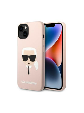 KARL LAGERFELD KARL LAGERFELD Etui na telefon Silicone Ikonik Karl`s Head Różowy