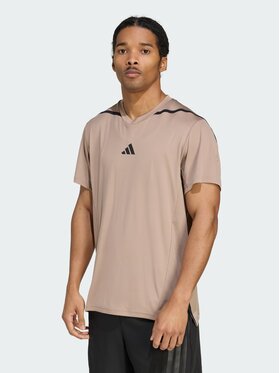 adidas adidas Koszulka techniczna Designed for Training Pro-Series Tee Brązowy Slim Fit