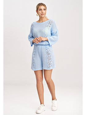 FIGL FIGL Svetr M995 Světle modrá Regular Fit