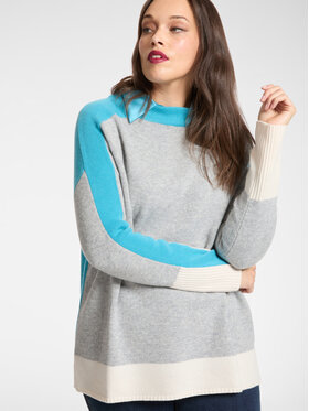 Elena Mirò Elena Mirò Sweter M446E001863N0B2 Turkusowy Regular Fit