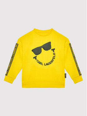 KARL LAGERFELD KARL LAGERFELD Bluza SMILEY WORLD Z25354 S Żółty Regular Fit