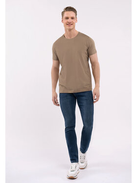 Volcano Volcano T-Shirt T-BASIC Beżowy Regular Fit