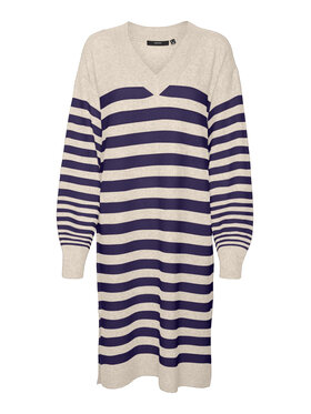 Vero Moda Vero Moda Sukienka dzianinowa 10291350 Beżowy Loose Fit