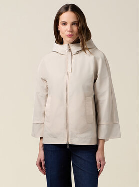 Oltre Oltre Płaszcz zimowy 0004J000150N0S1 Kremowy Baggy Fit