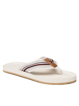 Tommy Hilfiger Tommy Hilfiger Šlepetės per pirštą Comfort Corporate Beach Sandal FM0FM04616 Smėlio