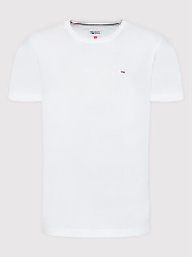 Tommy Jeans Tommy Jeans Majica DM0DM04411 Bela Slim Fit