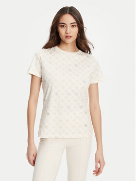 Guess Guess Marškinėliai V5YI04 I3Z14 Écru Regular Fit