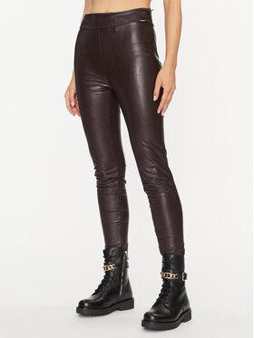 Guess Guess Odinės kelnės Priscilla W2YB16 WEPI0 Vyšninė Slim Fit