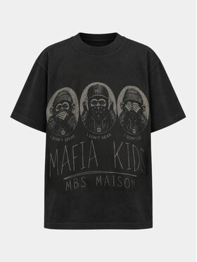 MADE BY SOCIETY MADE BY SOCIETY T-Shirt MAFIA KIDS - T37837 Czarny Basic Fit