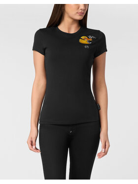 PHILIPP PLEIN PHILIPP PLEIN Tričko 24601 Čierna Skin Tight Fit