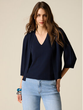 Oltre Oltre Maglione M525J005297N034 Blu Regular Fit