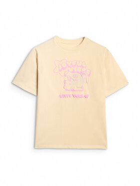 4F 4F T-Shirt KITTY JOGA Kremowy Oversize