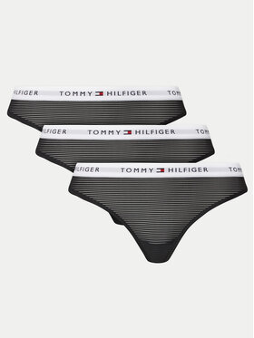 Tommy Hilfiger Tommy Hilfiger Komplet 3 par stringów UW0UW05532 Czarny