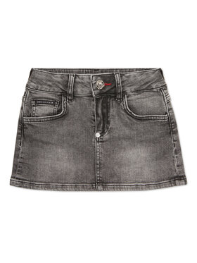 PHILIPP PLEIN PHILIPP PLEIN Gonna di jeans 20157 Grigio Comfort Fit