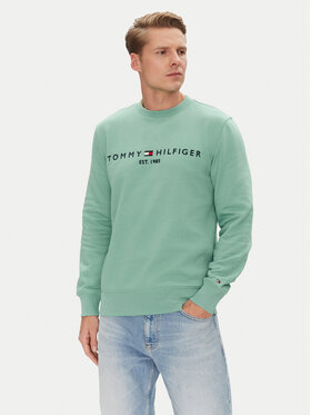 Tommy Hilfiger Tommy Hilfiger Bluză Logo MW0MW11596 Verde Regular Fit