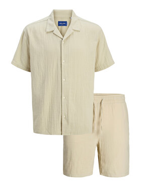 Jack&Jones Jack&Jones Set košulja i tekstilne kratke hlače Easter 12281255 Bež Relaxed Fit
