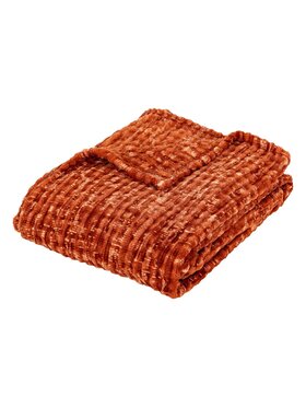 MIAhome MIAhome Koc Pled 125x150 cm SELATU pomarańczowy Pomarańczowy