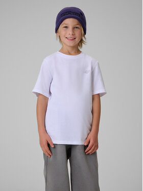 4F 4F T-Shirt BASIC+ Biały Regular Fit