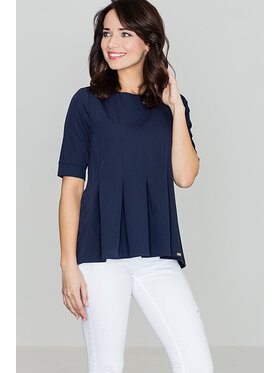 Lenitif Lenitif Bluzka K370 Granatowy Regular Fit