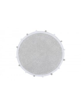 Lorena Canals Lorena Canals Dywan dziecięcy Dywan Bawełniany Bubbly Light Grey Ø120 Szary