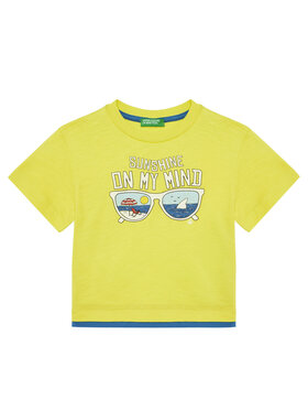 United Colors Of Benetton United Colors Of Benetton Tričko 3SLUG10JF Žltá Regular Fit