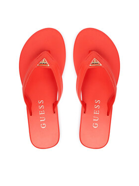Guess Guess Šlepetės per pirštą FLJCNY ELE24 Raudona