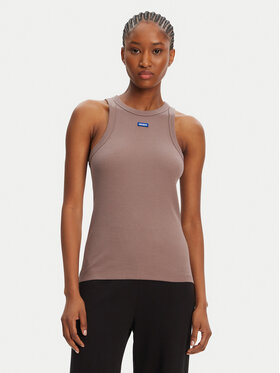 HUGO HUGO Top 50508857 Brązowy Slim Fit