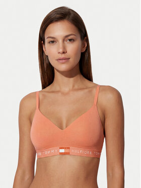 Tommy Hilfiger Tommy Hilfiger Bralette krūšturis Heritage Moulded Push-Up Bralette UW0UW05715 Oranžs