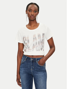 Liu Jo Liu Jo Tricou TF4205 JS923 Alb Regular Fit